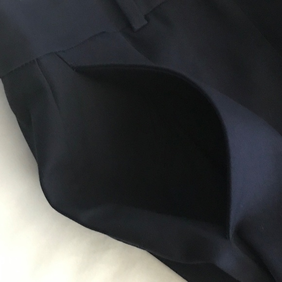 REBECCA TAYLOR Chino Wide Leg Pants Flare Cropped Cotton Blue Women’s Size 8 - Picture 6 of 16